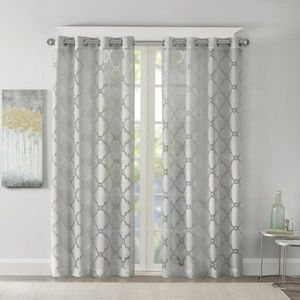 🆕️ Madison Park Fretwork Sheer Window Curtains